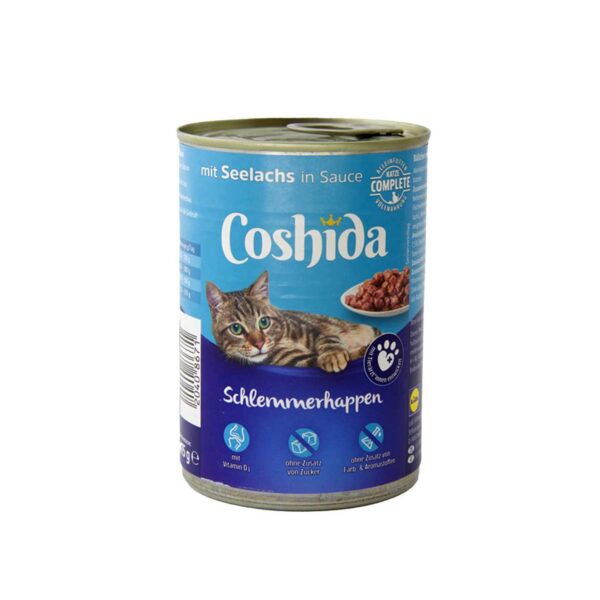 کنسرو مخصوص گربه طعم ماهی در سس کوشیدا